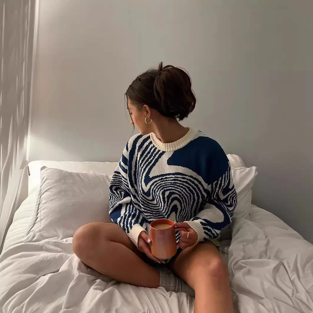 Uveng Uveng Autumn And Winter British Fashion Urban Loose Long Sleeve Youth Casual Fashion Sweater Ladies Style