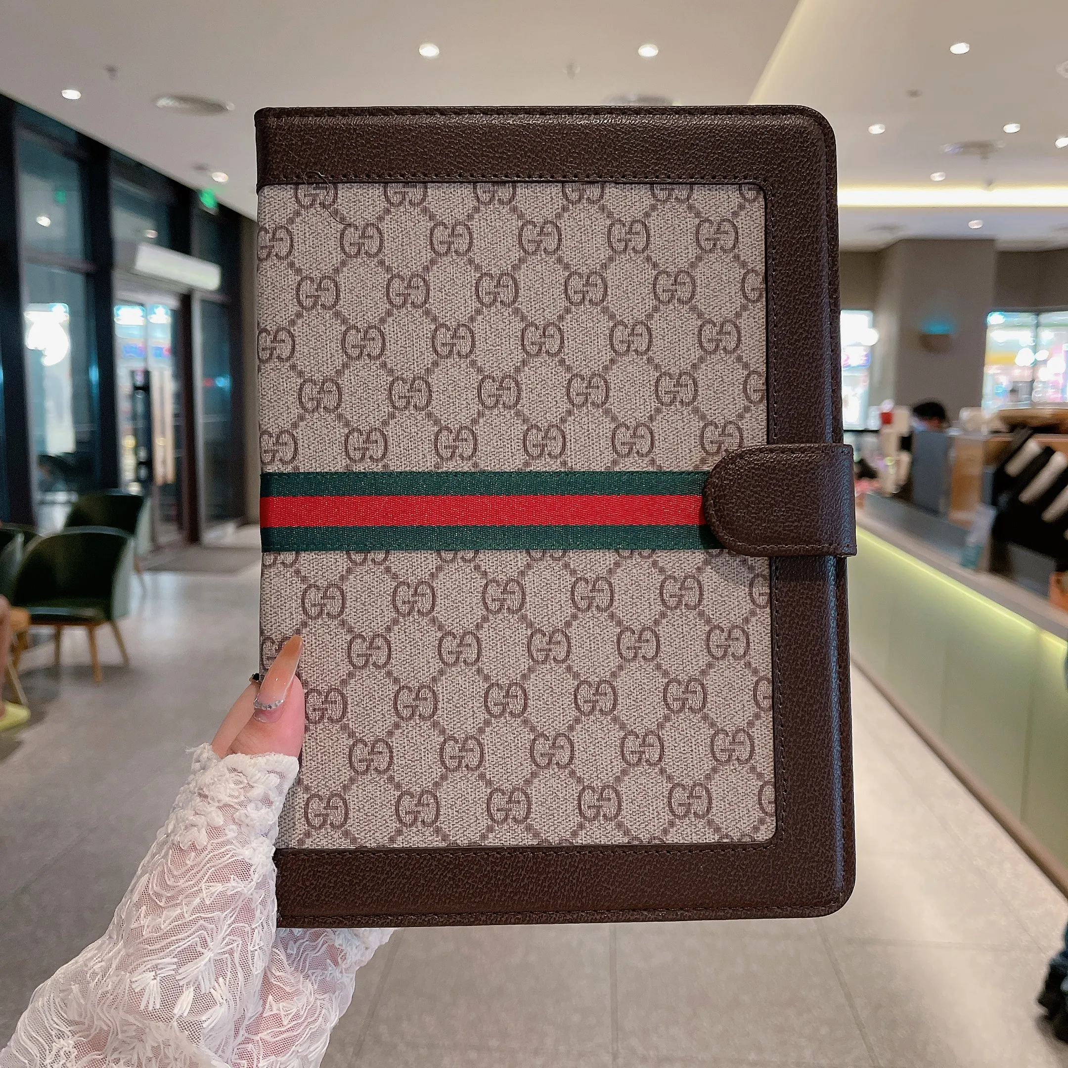 Gucci Flip Cover Ophidia GG Leathet Canvas Apple iPad Full Range Of Protective Cases