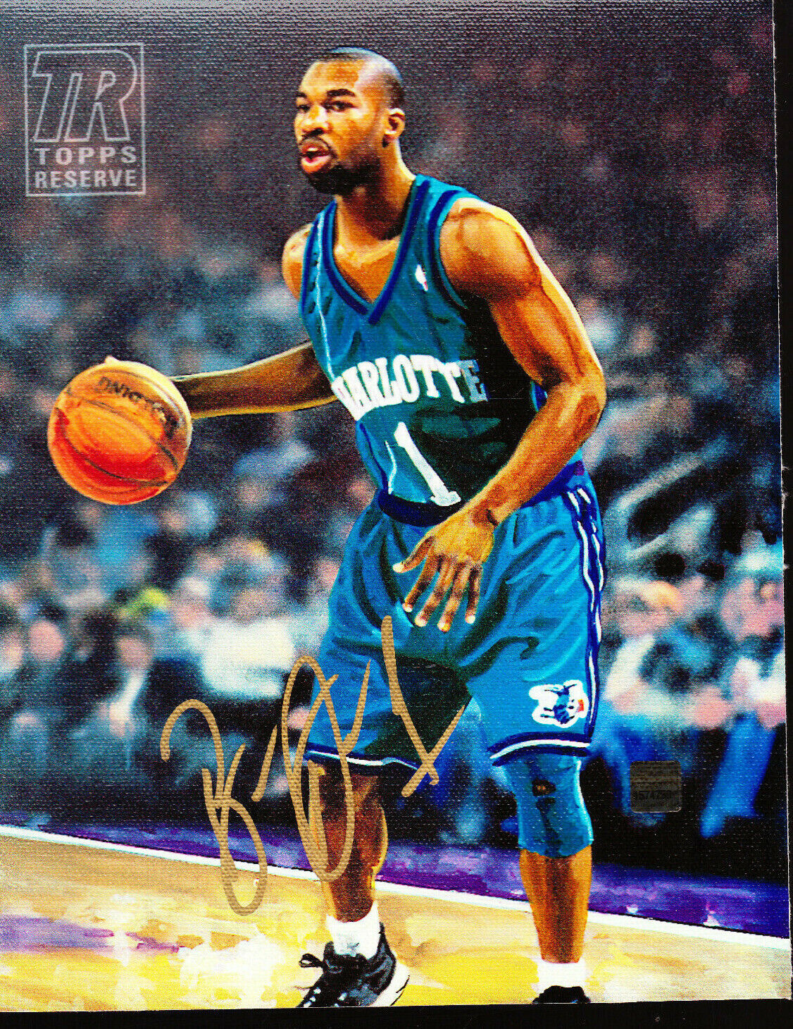 BARON DAVIS AUTOGRAPH SIGNED 8X10 CANVAS INSERT TOPPS RESERVE HORNETS