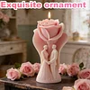 3D Rose Flower Mould Silicone Wave Spiral Candle Mould Reusable Easy To Demold for Wedding Valentine Day DIY Home Decor Gift (Style A)
