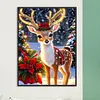 Christmas Deer-Full Round Diamond Painting 30*40CM