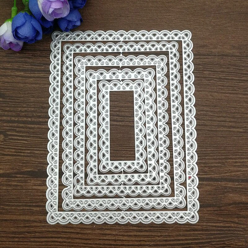 Rectangle Frame Metal Dies Scrapbooking Metal Cutting Dies Craft Stamps die Cut Embossing Card Make Stencil Frame