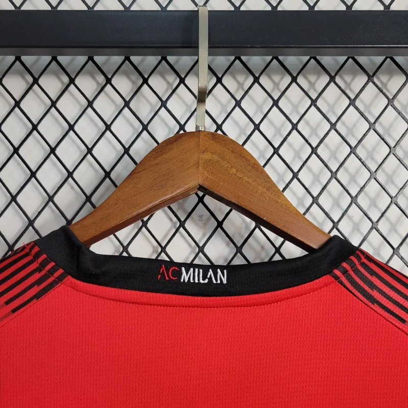 2023/2024 Long Sleeve AC Milan Home Soccer Jersey 1:1 Thai Quality