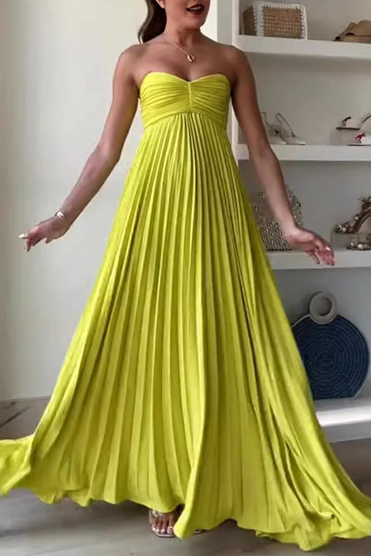 Sexy Pleated Strapless Strapless Dresses