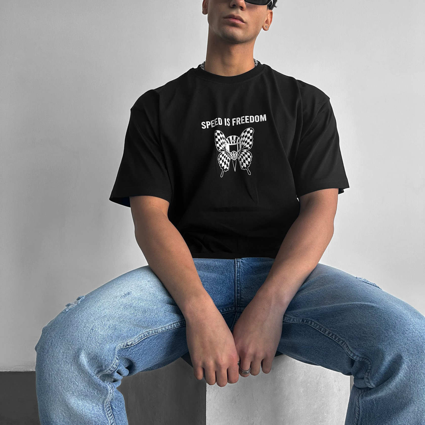 Oversize Butterfly Helmet T-shirt