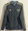 2023-2024 Arsenal Reversible Windbreaker Black-gray Soccer Jersey 1:1 Thai Quality perfectftball