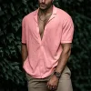 Men's Solid Color Soft Cotton and Linen Simple Casual Shirt