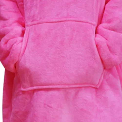 Oversized Blanket Hoodie Women Winter Hooded Wearable Family TV Blanket With Sleeves Sherpa Fleece Sweat Plaid Hoody Sweatshirt