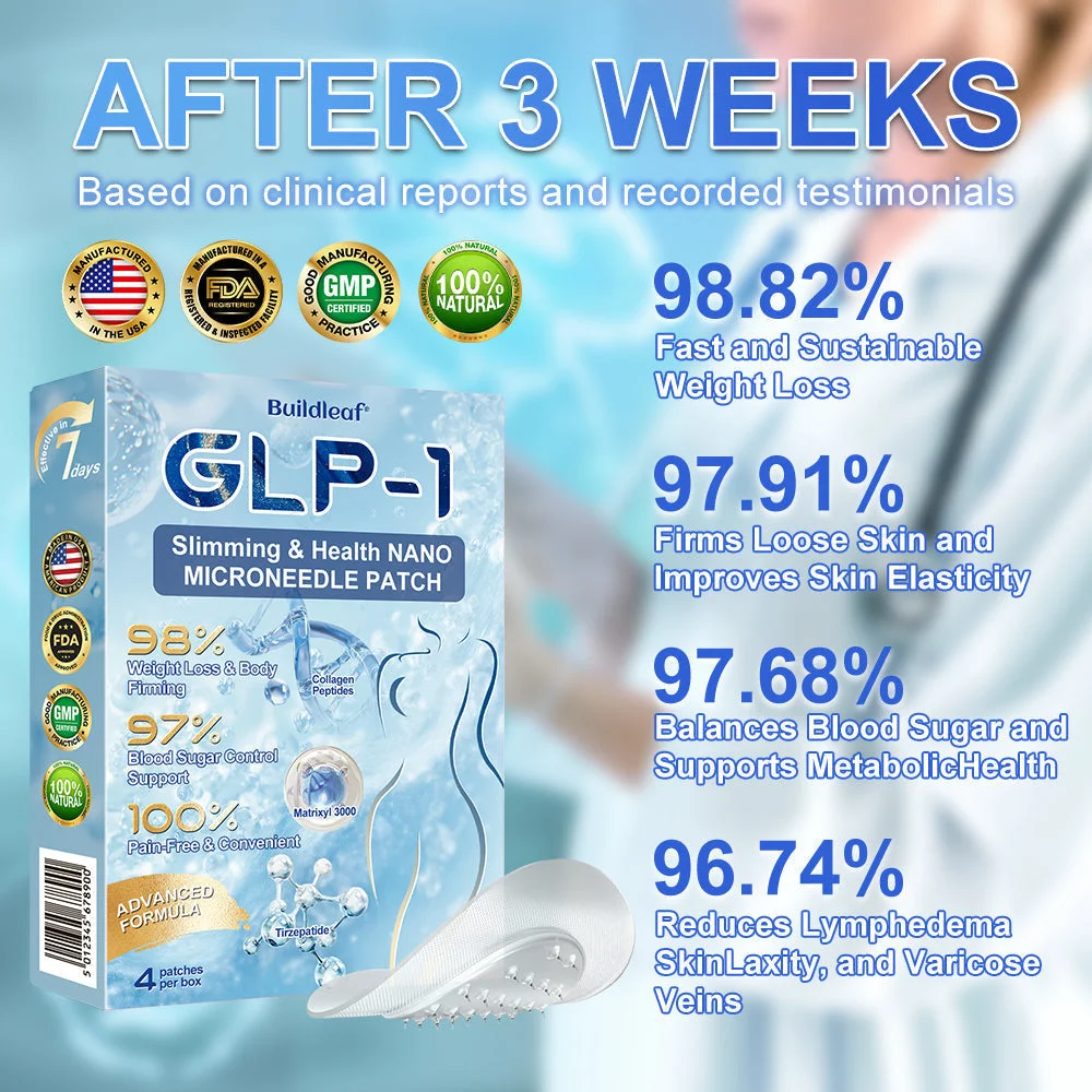 🏥FDA Store | 𝐵uil𝗱𝐿ea𝐟&reg; 𝑺𝑀𝗚T-𝑮𝐋𝑃-1 𝐒limming & 𝐻ealth 𝑁ano 𝑀icroneedle 𝑃atch with Collagen & Matrixyl 3000 丨Obesity,Cardiovascular Diseas, Diabetes, Sleep Apnea, Joint Problems and More