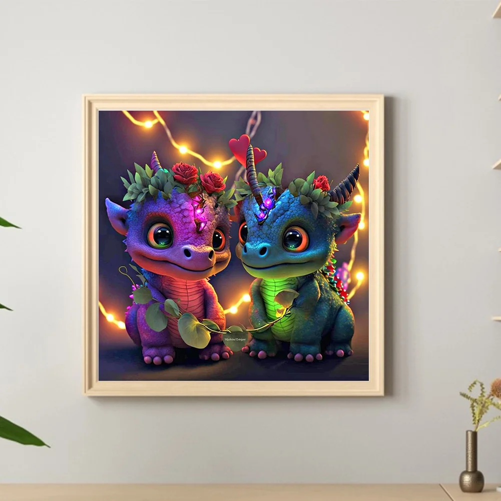 Diamond Painting - Full Round Drill - Dinosaur(30*30cm)