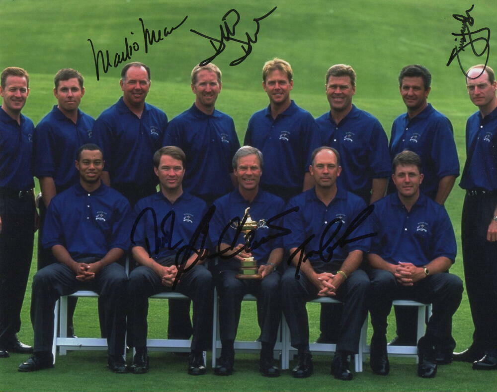 1999 RYDER CUP TEAM SIGNED AUTOGRAPH 8X10 Photo Poster painting - CRENSHAW, DUVAL, FURYK, LOVE +