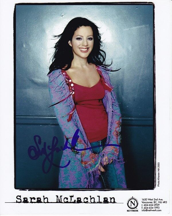 SARAH MCLACHLAN Signed Autographed Photo Poster painting