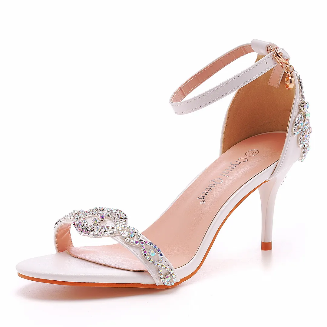 Breakj Breakj Cm Temperament Light Mouth With Fine Sandals Crystal Yellow Diamond Wedding Shoes Sexy Fish Mouth Summer Sandals