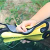 Car Wash Towel Absorbent Coral Fleece Towel for Home Cleaning Yellow+Grey