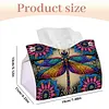 Dragonfly DIY PULeather Diamond Painting Tissue Box for Adults Beginners Decorative Diamond Art Paper Storage Holder for Living Room Bedroom Bathroom Table Decor