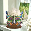 Diamond Painting Wooden Butterfly Diamond Painting Flower Vase Ornaments for Home Office Decor