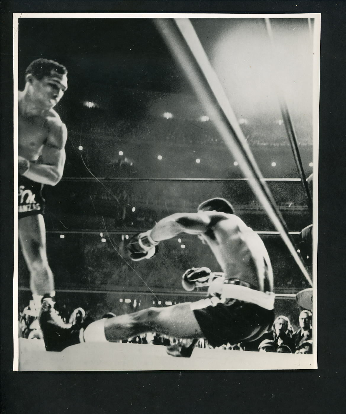 Davey Moore & Sugar Ramos 1963 Featherweight title bout Press Photo Poster painting Boxing