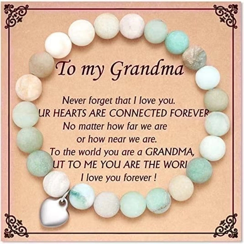 2 Pieces Retro Geometric Natural Stone Handmade Bracelets