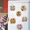 (US Local)6Pcs Acrylic  Animals Diamond Painting Fridge Magnet for Whiteboard