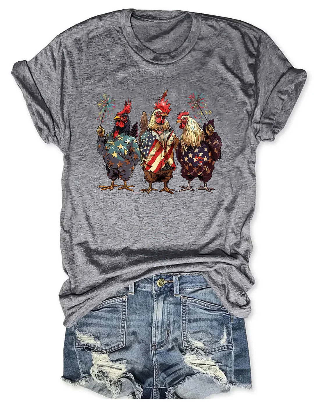 USA Chicken 4th Of July T-shirt