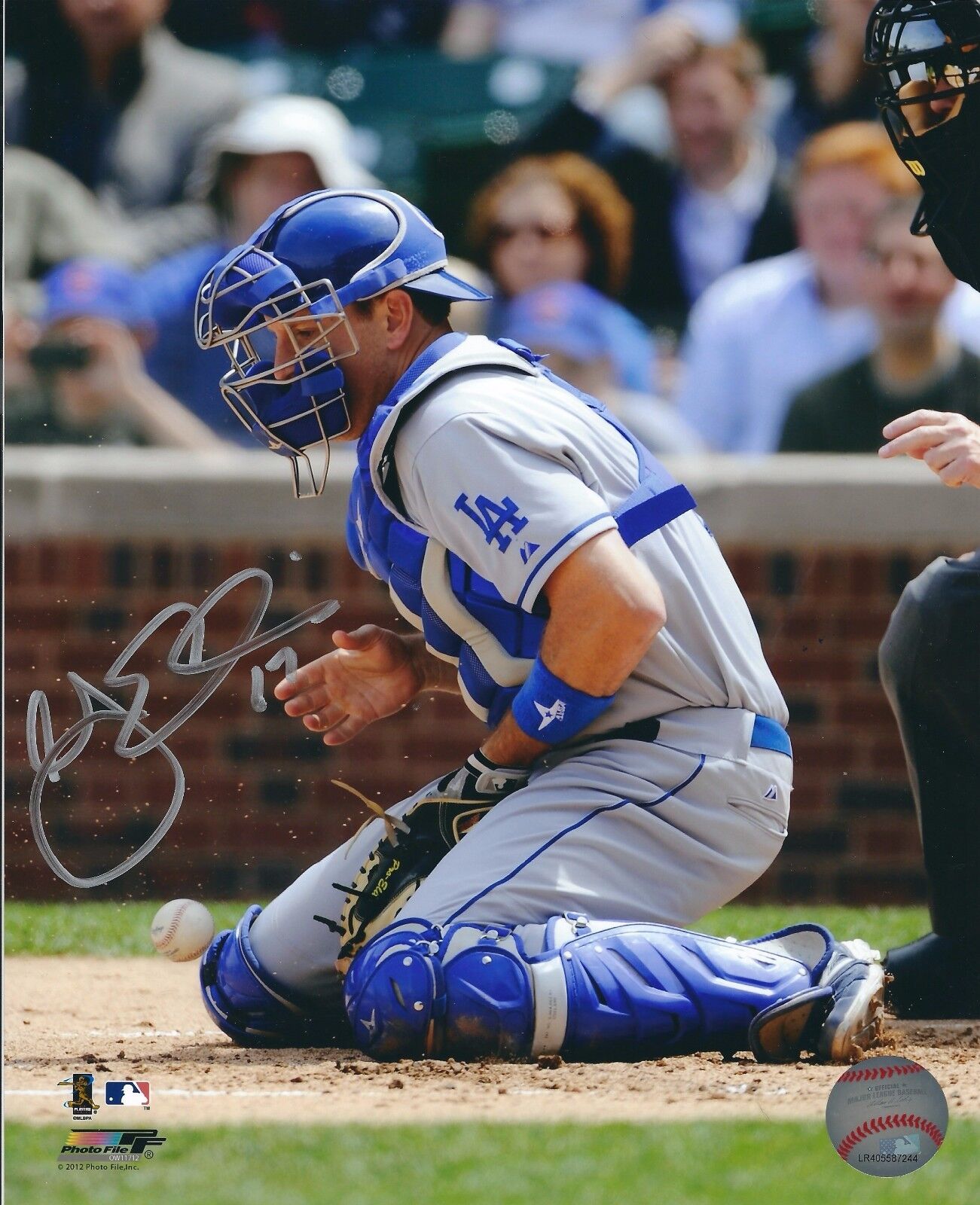 Signed 8x10 A.J. ELLIS Los Angeles Dodgers Autographed Photo Poster painting - COA