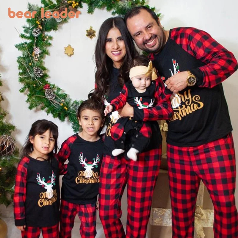 Christmas Plaid Family Pajamas + Baby Romper