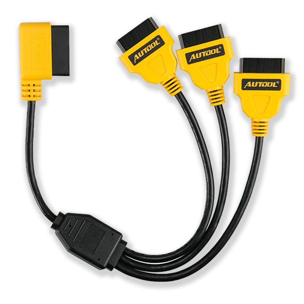

AUTOOL OBD2 Y Splitter Cable 50cm 1 to 3 Converter Adapter Extension Cord, 501 Original