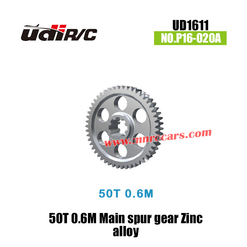UDIRC UD1611 Parts 50T 0.6M Zinc Alloy Main Spur Gear P16-020A