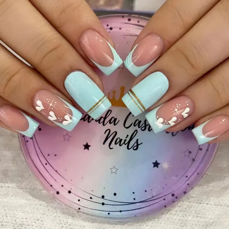 Churchf Churchf Valentine's Day Beautiful Nail Gold Foil Wearing A Long Nail Nail Patch
