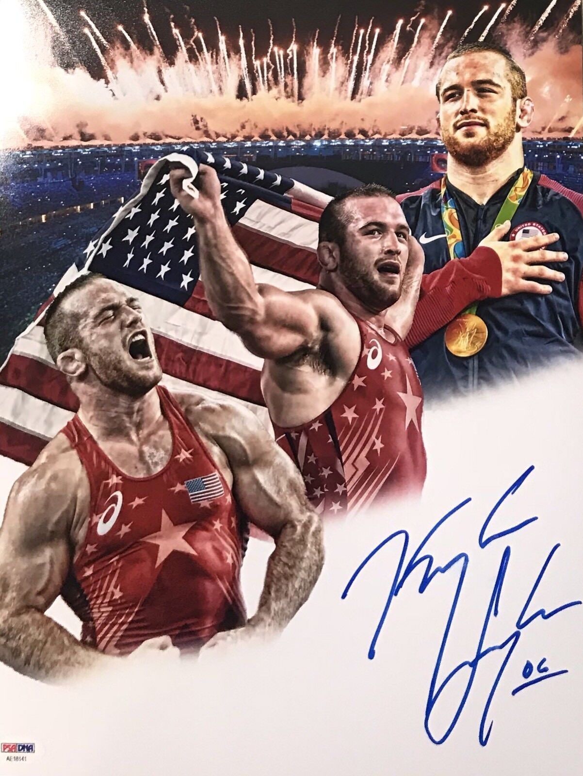 Kyle Snyder Signed Olymipic Gold Medalist Rio Ohio State 11x14 Photo Poster painting Psa/Dna