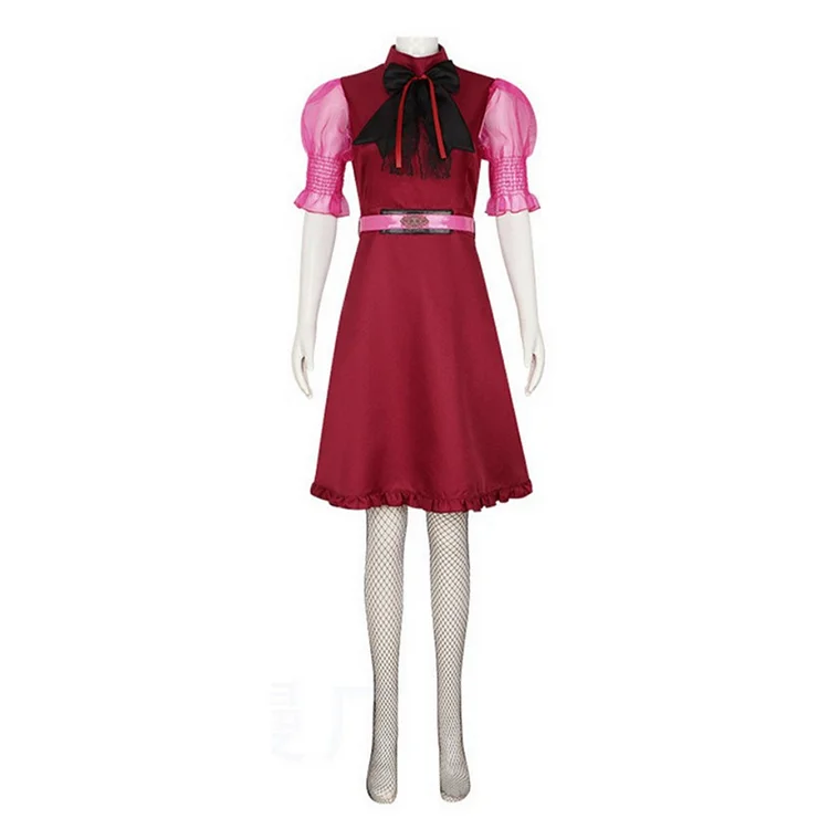 Monster High 2 (2023) Draculaura Red Dress Set Outfits Cosplay Costume Halloween Carnival Suit