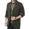 Men's Plus Size Cotton Casual Blazer Jacket
