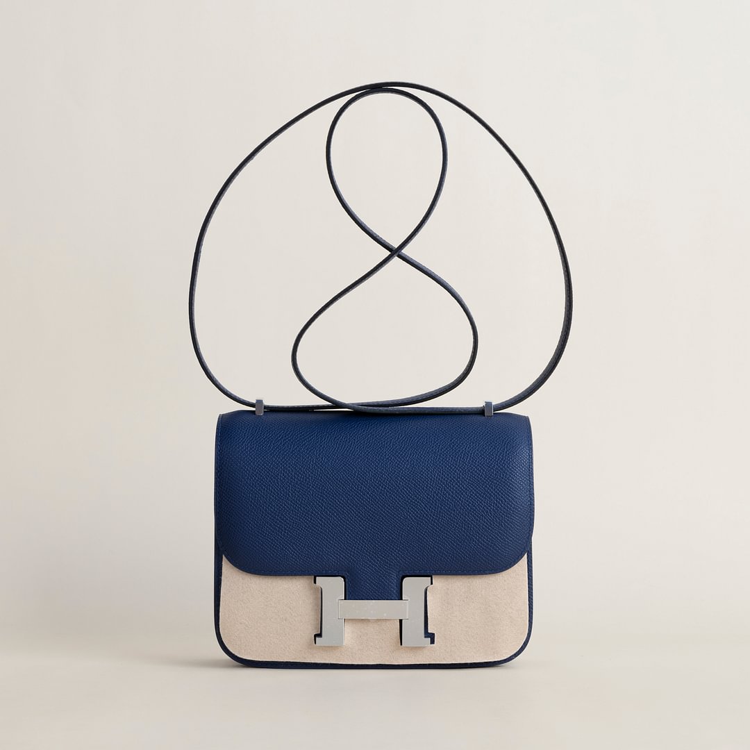 Constance 18CM Epsom 73 Bleu sapphire PHW