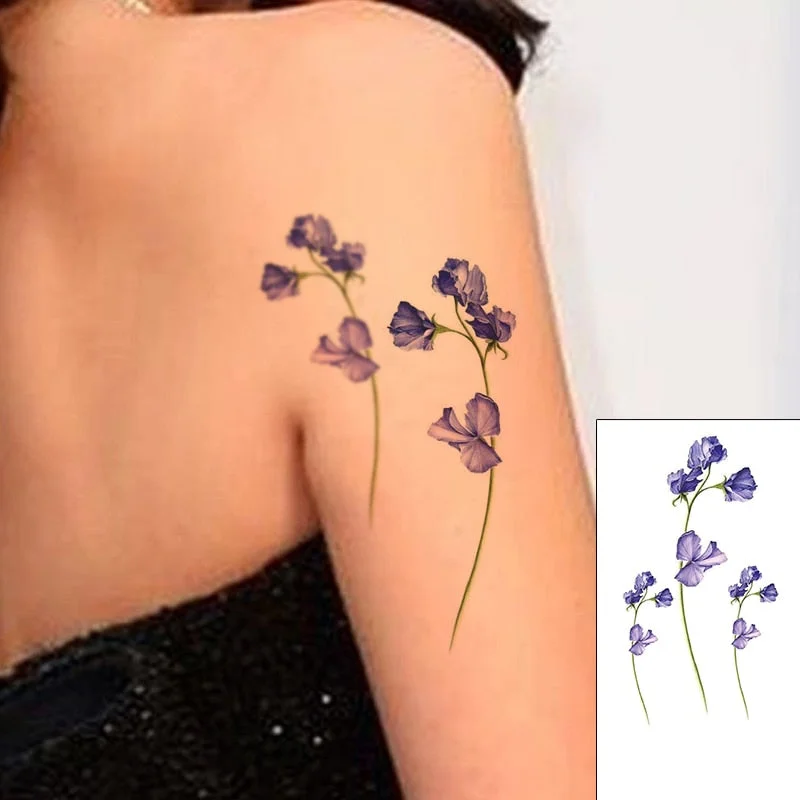 Sketch Rose Flowers Waterproof Temporary Tattoo Sticker Hand Lines Design Fake Tattoos Flash Tatoos Arm Chest Body Art for Women