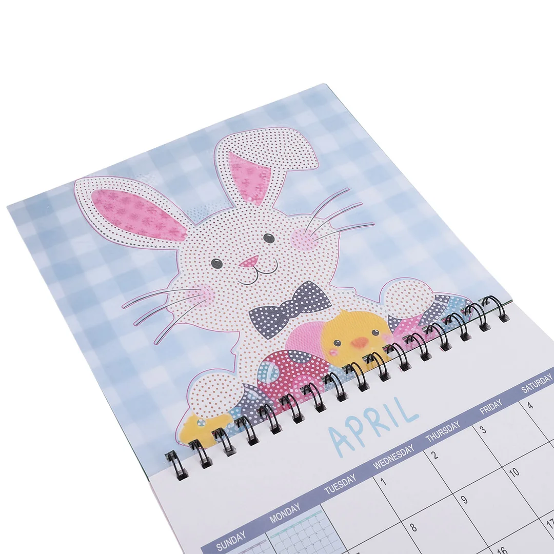 2026 Diamond Art Painting Calendar DIY Wall Calendar 12-Month Flip Wall Calendar