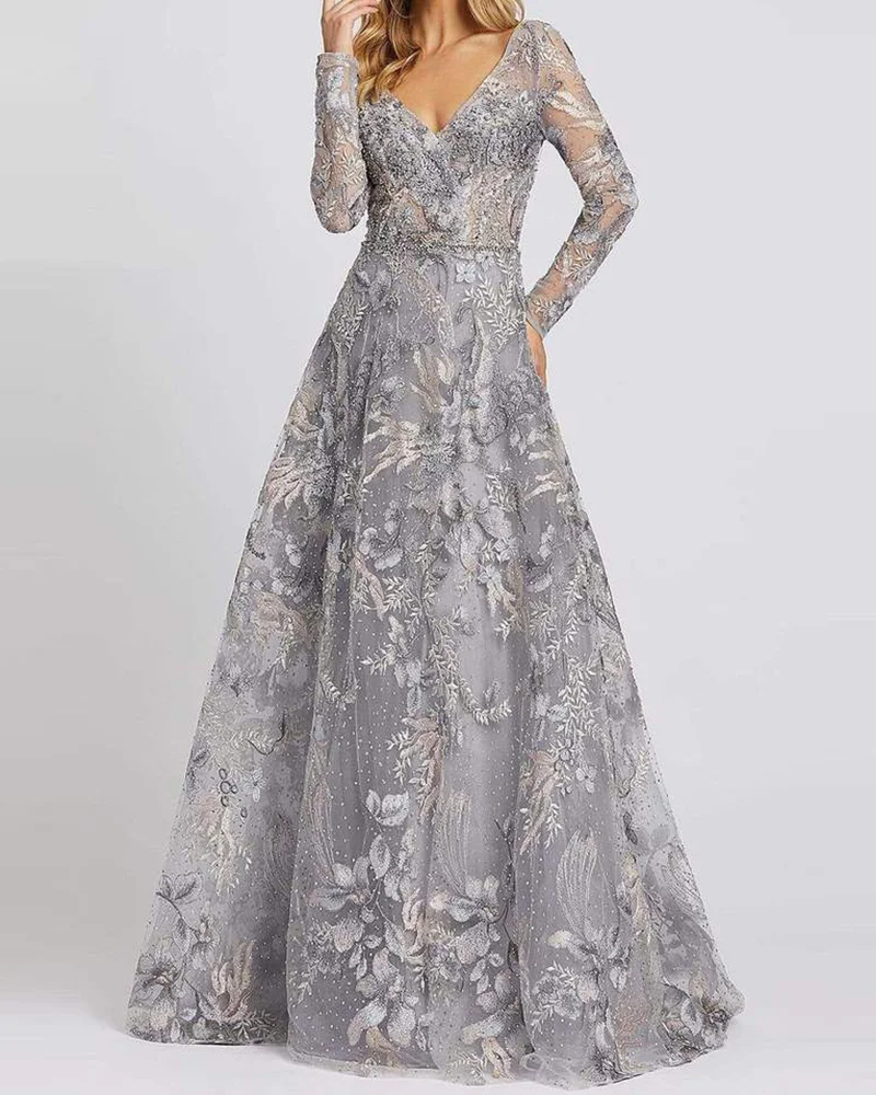 Maxi dress mesh with waist shiny