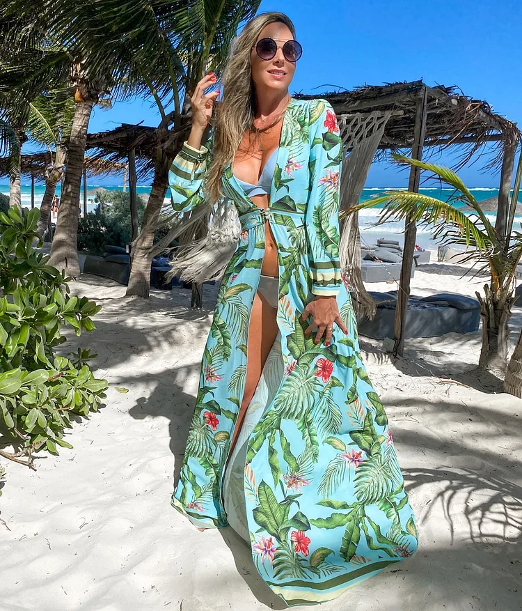 Printed Beach Holiday Cover Up