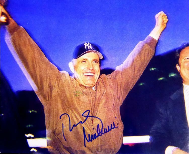 RUDY GIULIANI Signed Photo Poster paintinggraph - US Attorney / Politician Mayor of NY preprint