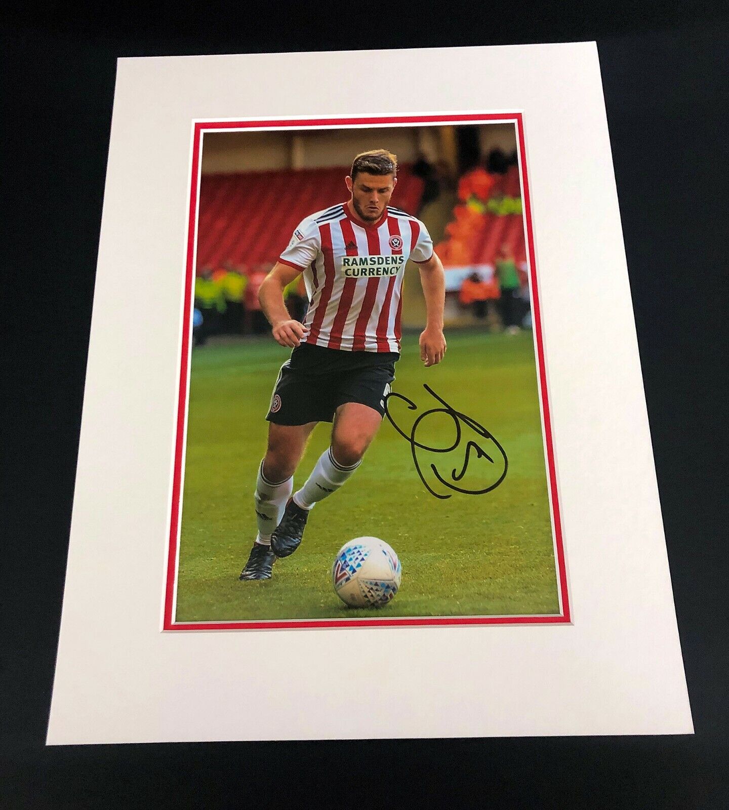 Jack O'Connell SIGNED SUFC Photo Poster painting Display Mount AFTAL COA (Sheffield United FC)