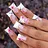 Summer Nails Inspo 2025 – 24pcs European Rhinestone Design Press on Nails French Duckbill shaped Fake Nails Full Cover Wearable Women False Nail Patch | Elinlin