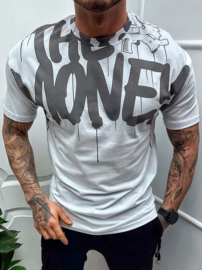 Light Grey Printed T-Shirt