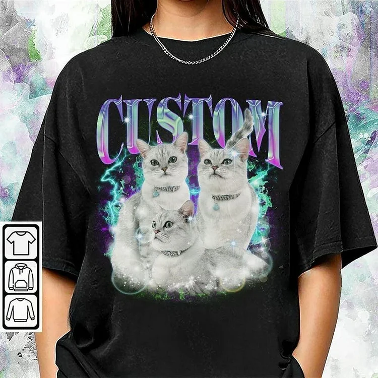 80s Retro Dog Portrait Shirt - Custom Neon Pet Tee for Dog Dads & Multi-Pet Owners