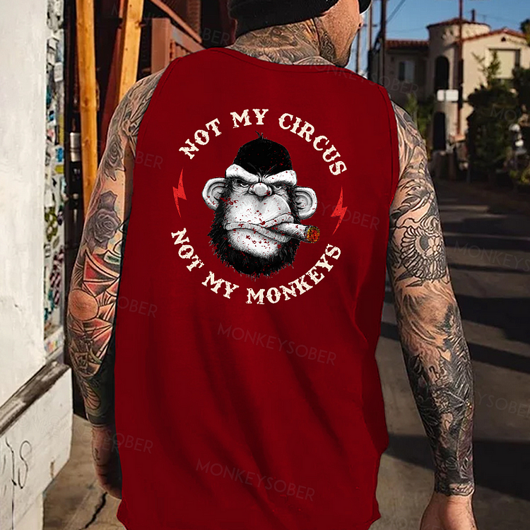 Not My Circus Not My Monkeys Print Tank Top