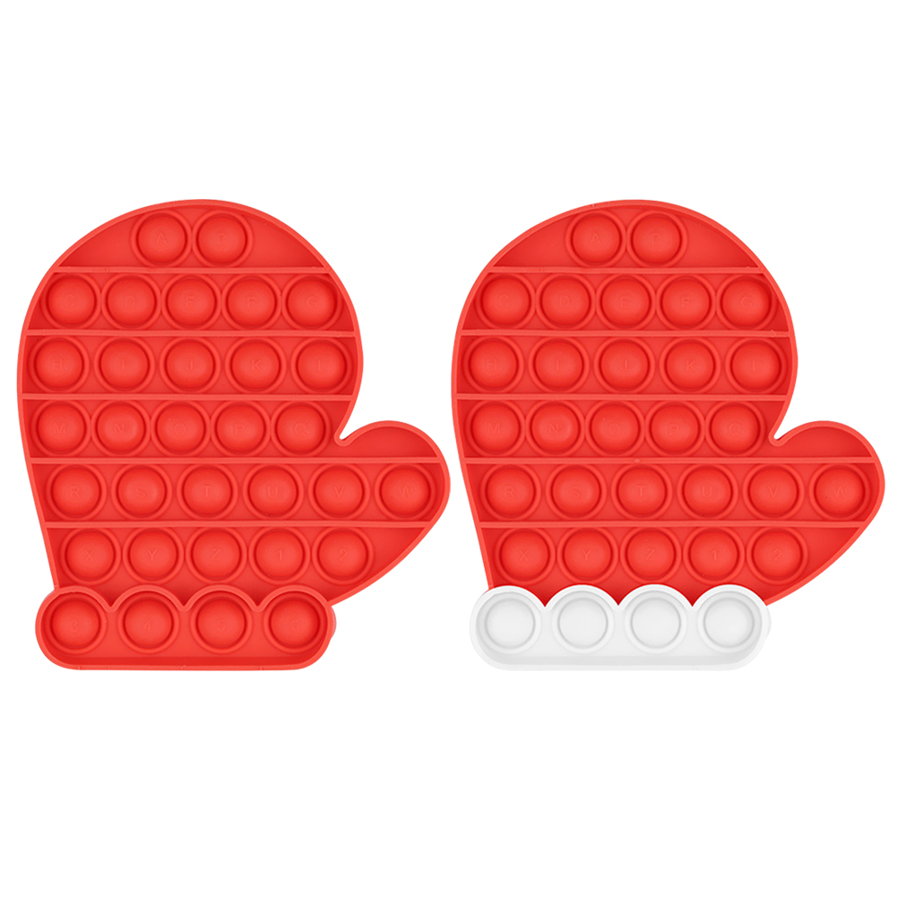 

Christmas Glove Push Bubble Sensory Fidget Autism Anti Stress Silicone Toy, 501 Original