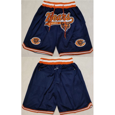 Men's Chicago Bears Navy Shorts (Run Small) MOO4