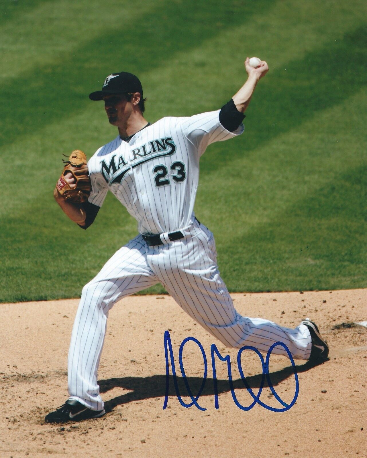 Signed 8x10 ANDREW MILLER Florida Marlins Photo Poster painting - COA