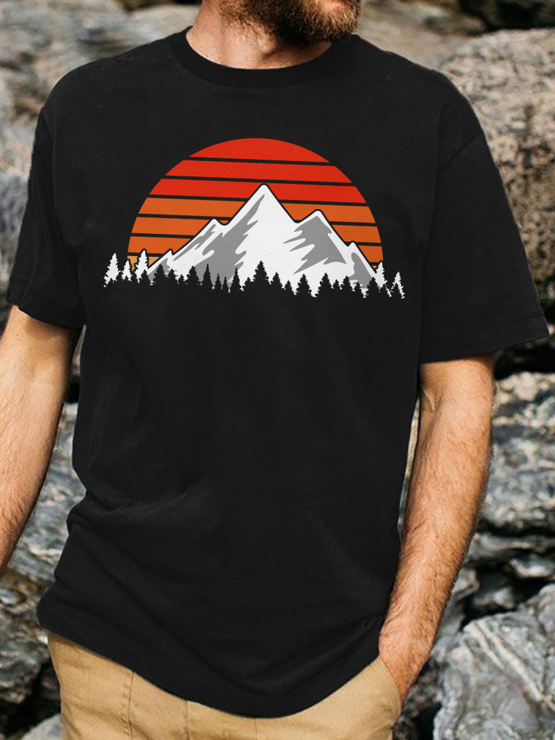 Mountain Forest Printed Men's T-Shirt