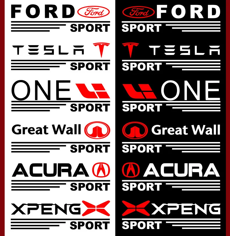 Personalized car label stickers waterproof and scratch-proof rearview mirror stickers