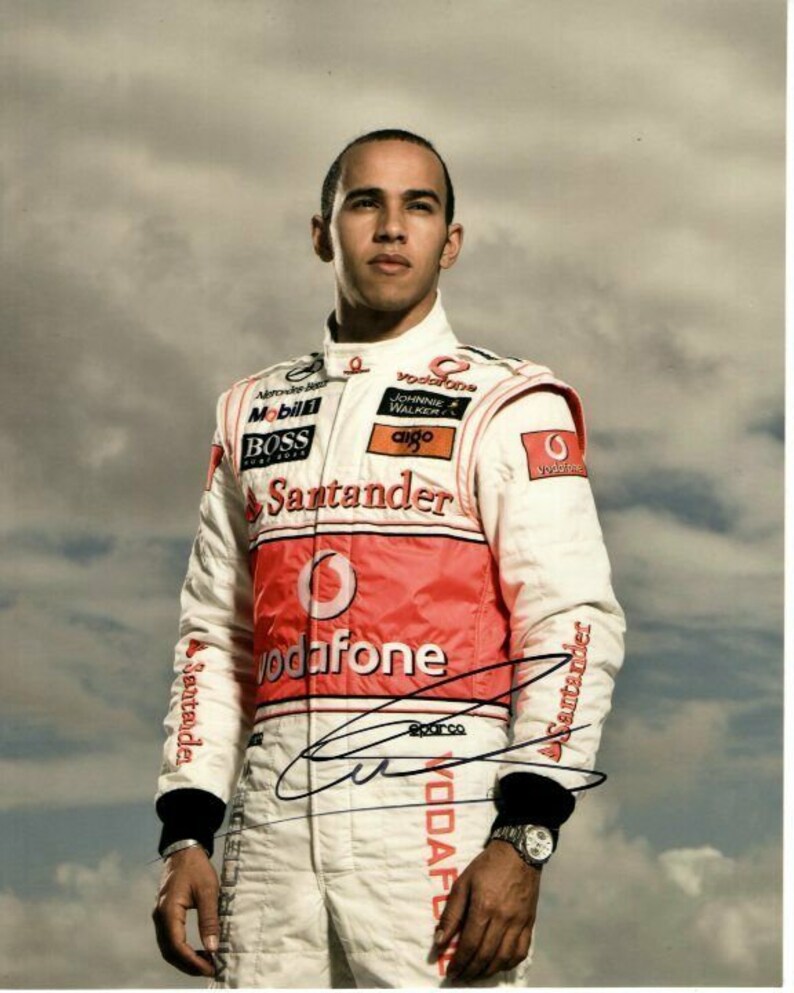 Lewis hamilton signed autographed 8x10 formula one Photo Poster painting