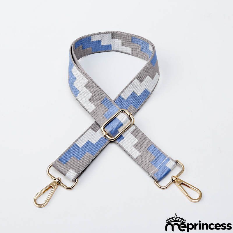 Women Fashion Color Block Adjustable Decompression Replacement Long Strap Bag Accessories